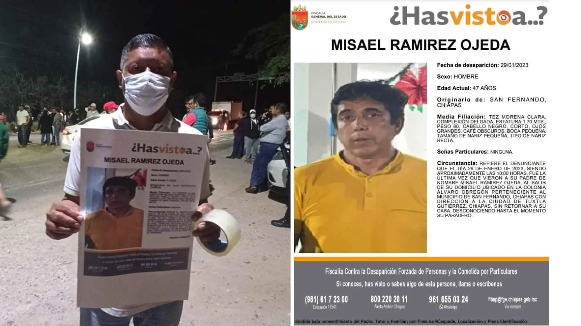 buscan a misael